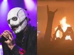 Ognisko pod sceną na koncercie Slipknot. Relacje hitem internetu